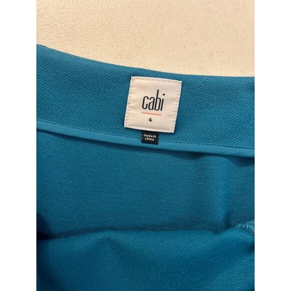 CAbi Sigourney Pencil Skirt Blue Ponte Knit Stretch 3220 Women 4 - Picture 5 of 5